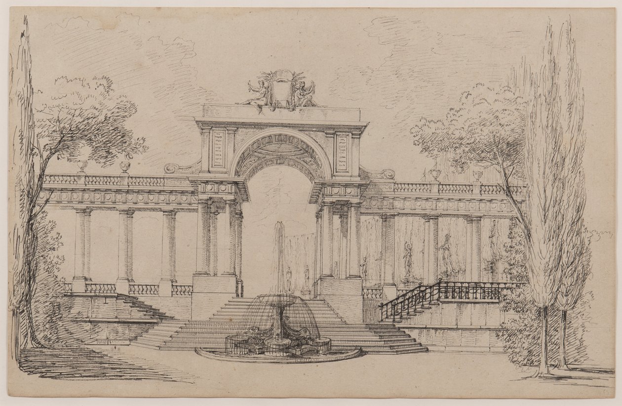 Architectural elevation by Peter Hubert Des Vignes
