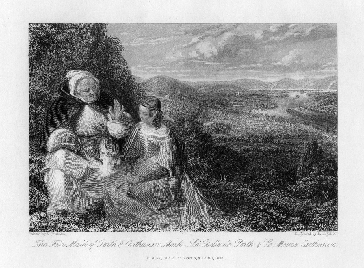 The Fair Maid of Perth and Carthusian Monk, 1845 by Peter Lightfoot