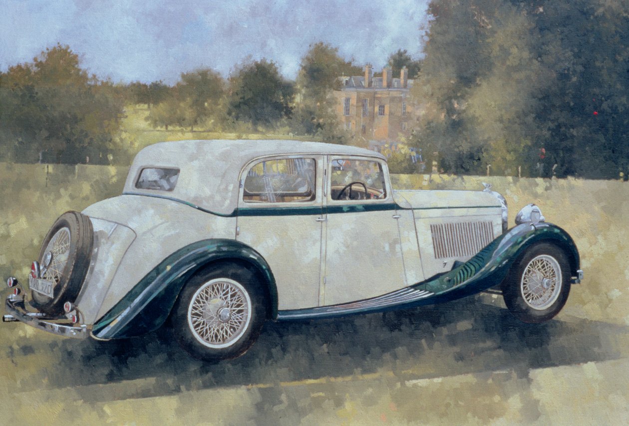 The Green and White Bentley at Althorp by Peter Miller