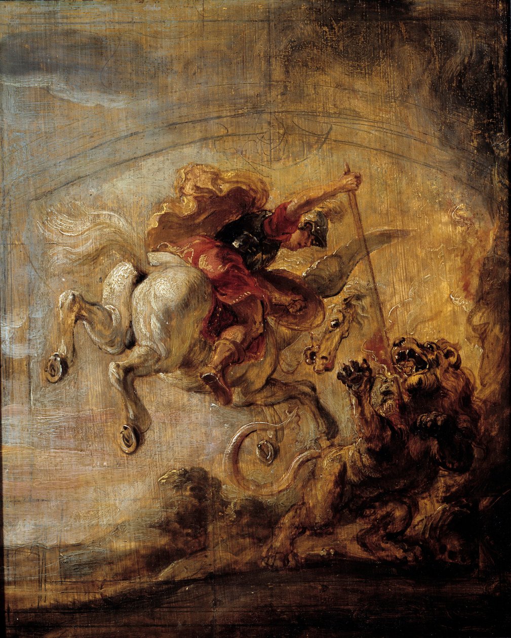 つよぽん　ゴッデス　goddess Bill Peterson Bellerophon climbs on Pegasus through his spear the chimera