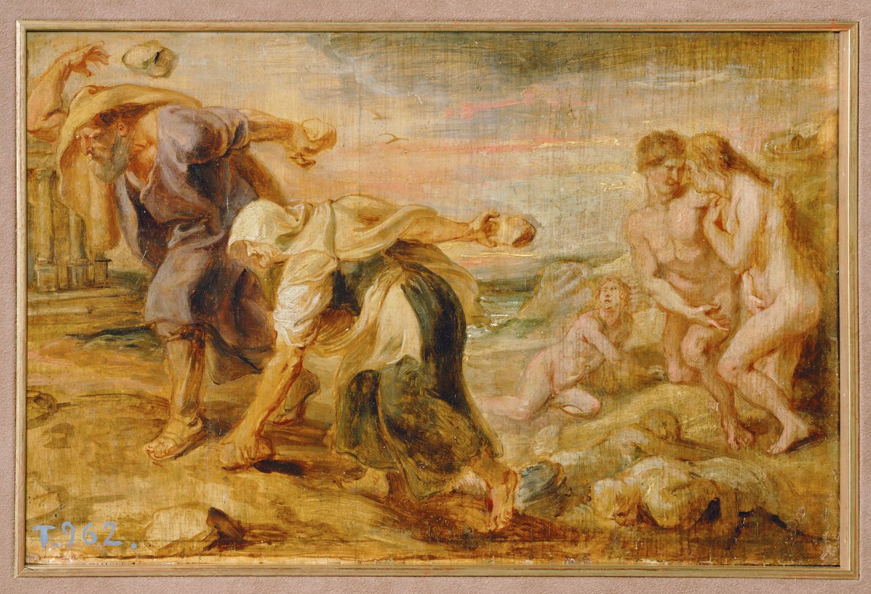 Deucalion and Pyrrha, Creators of Humanity After the First Flood by Peter Paul Rubens