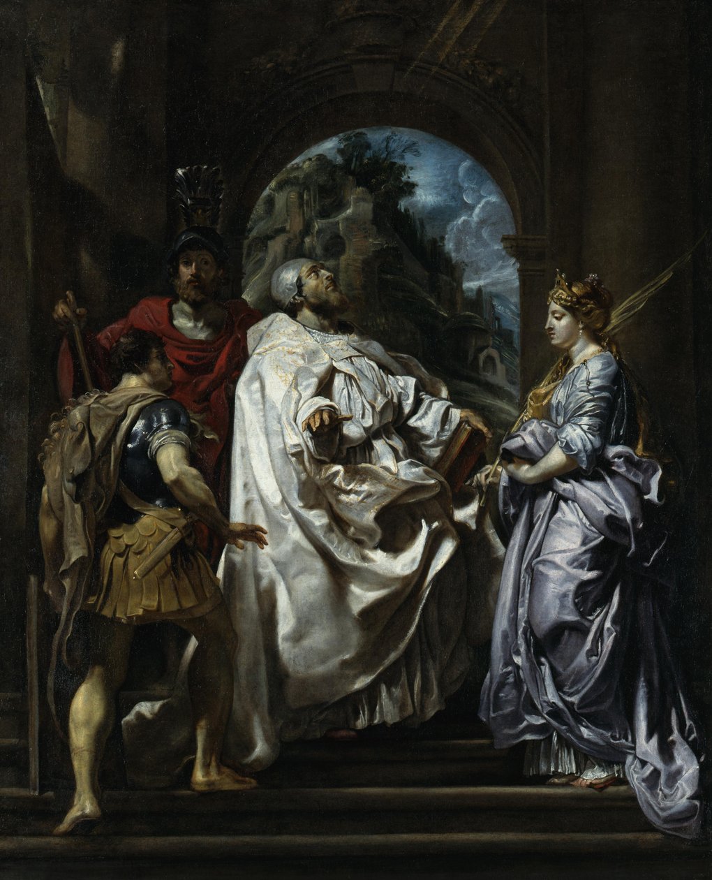 Saints Gregory, Maurus, Papianus, and Domitilla by Peter Paul Rubens