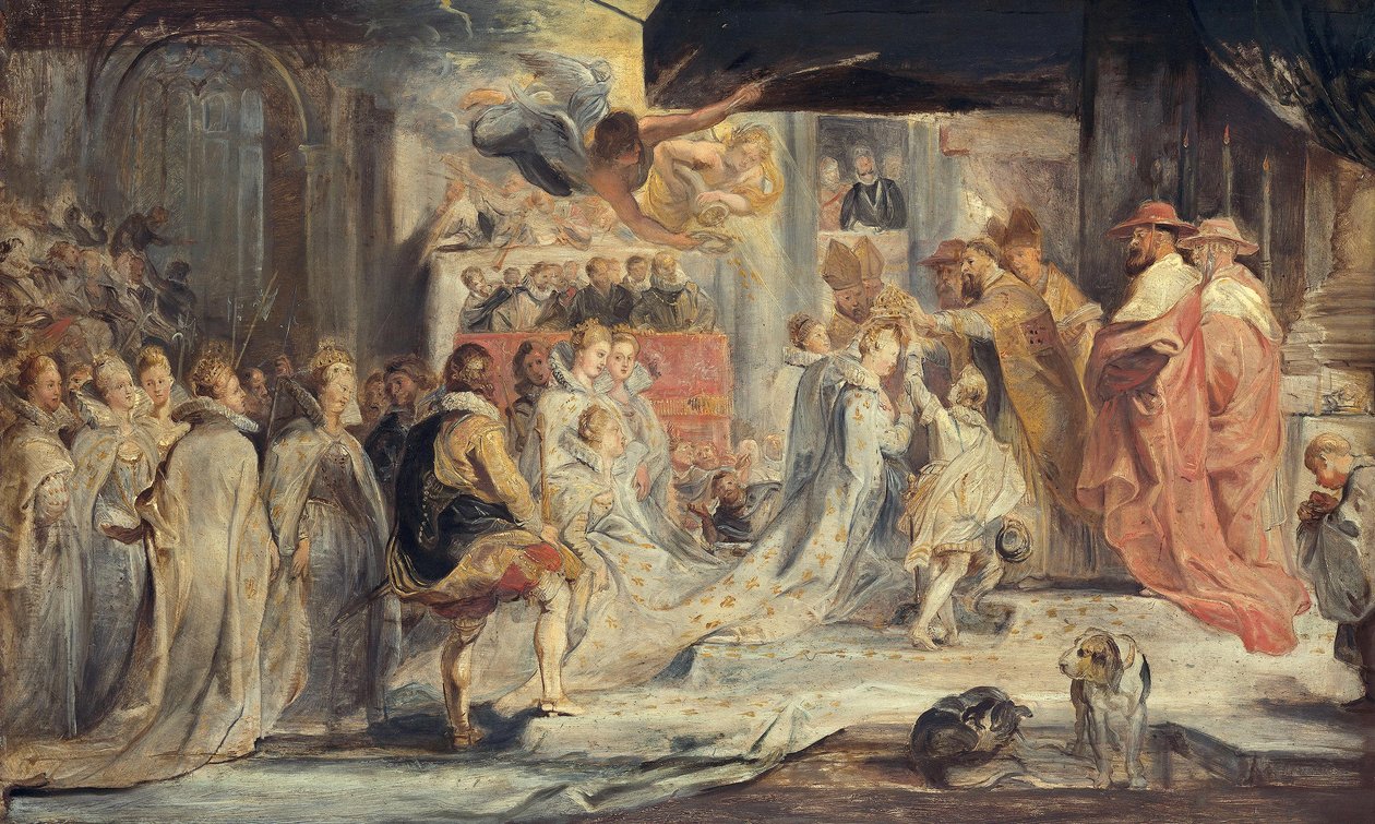 The Coronation of the Queen (Sketch for the Medici Cycle) by Peter Paul Rubens