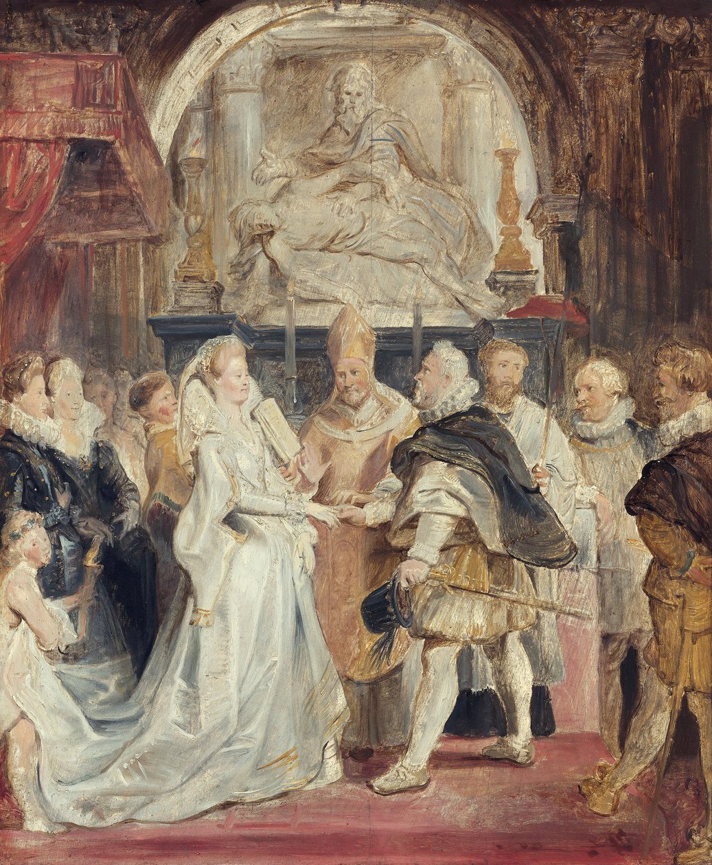 The Marriage "in Procuration" (Sketch for the Medici Cycle) by Peter Paul Rubens