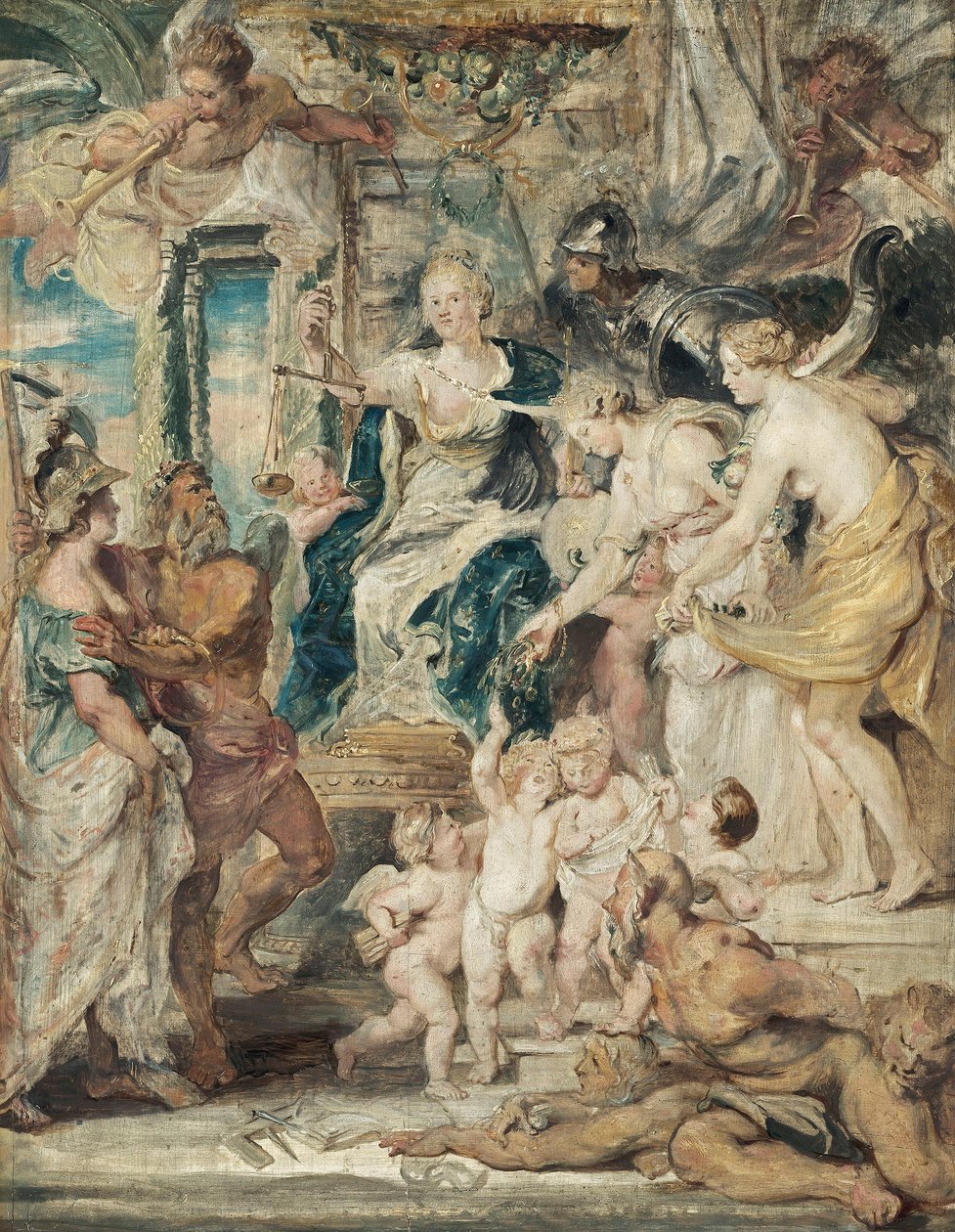 The Happy Government (Sketch for the Medici Cycle) by Peter Paul Rubens