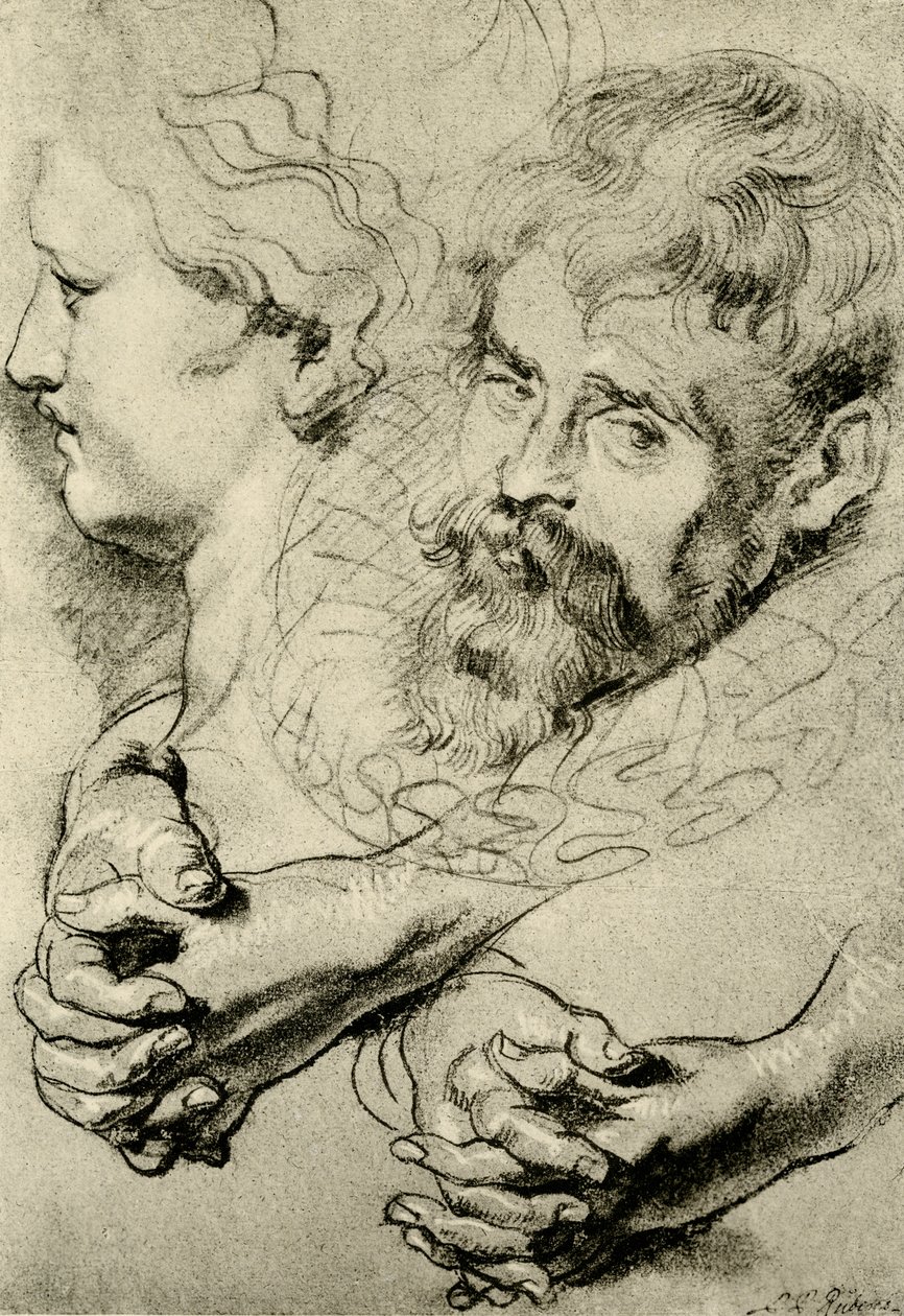 Head and Hand Studies by Peter Paul Rubens