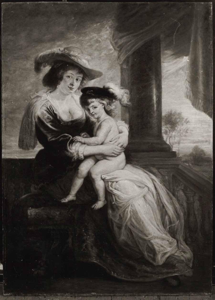 Helene Fourment and Son Frans (Copy After) by Peter Paul Rubens