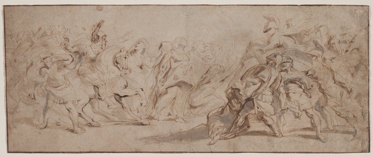 Reconciliation of the Romans and the Sabines (recto) by Peter Paul Rubens