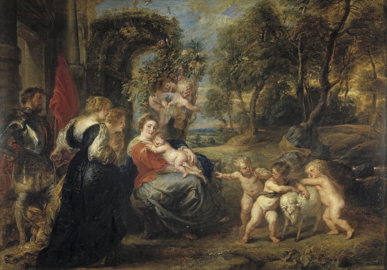 Rest on the Flight into Egypt, with Saints by Peter Paul Rubens
