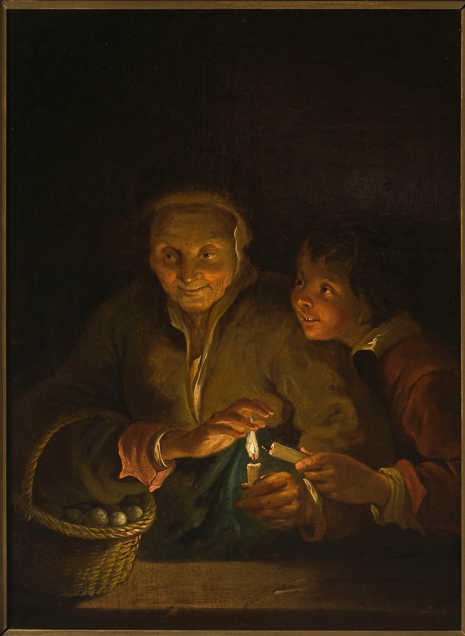 Old Woman and Boy with Candle by Peter Paul Rubens