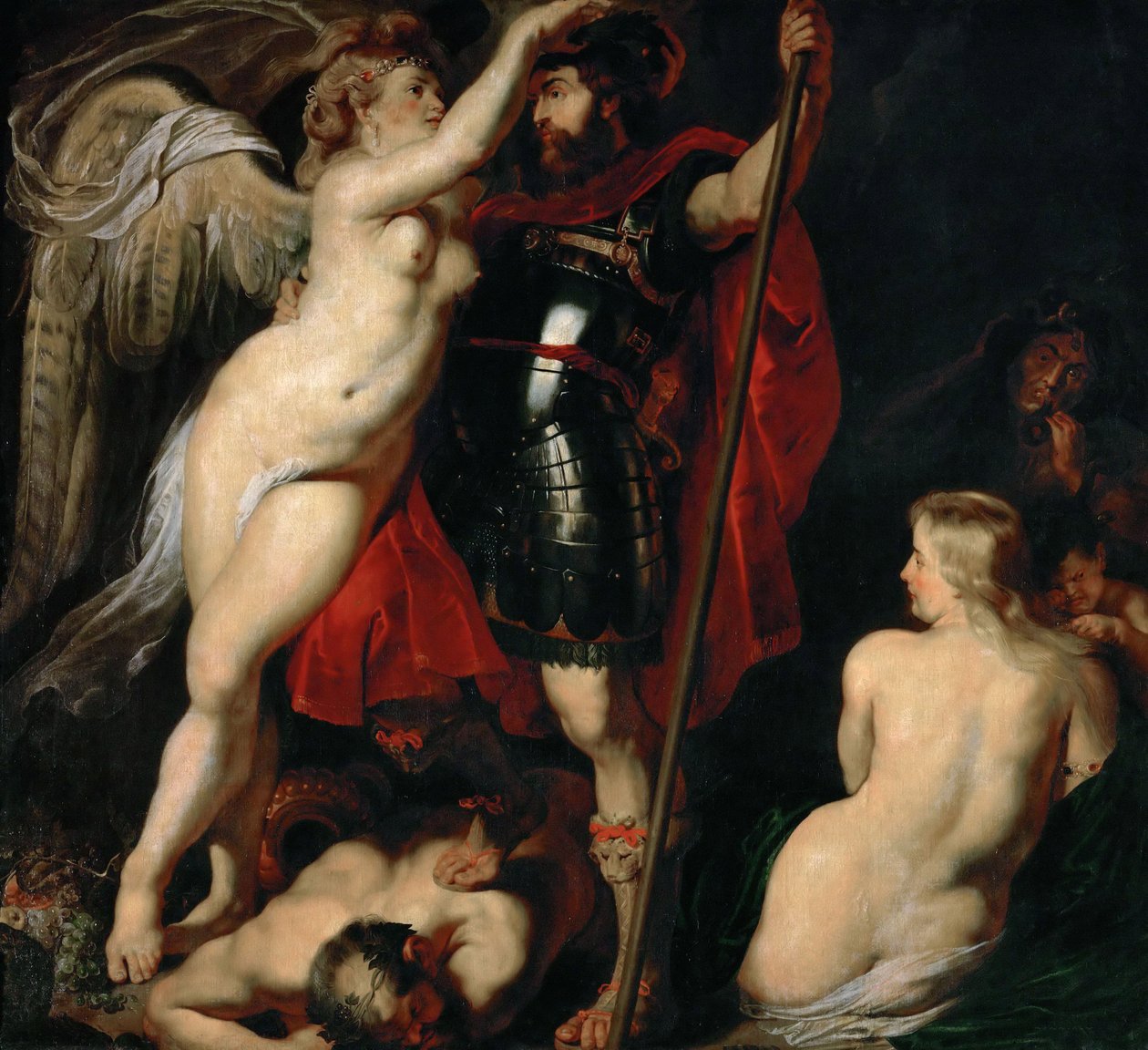 The Hero of Virtue Mars, is garlanded by the Goddess of Victory by Peter Paul Rubens
