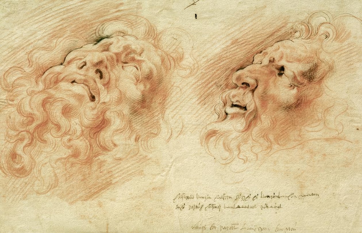 Two Studies of the Head of Laocoön by Peter Paul Rubens
