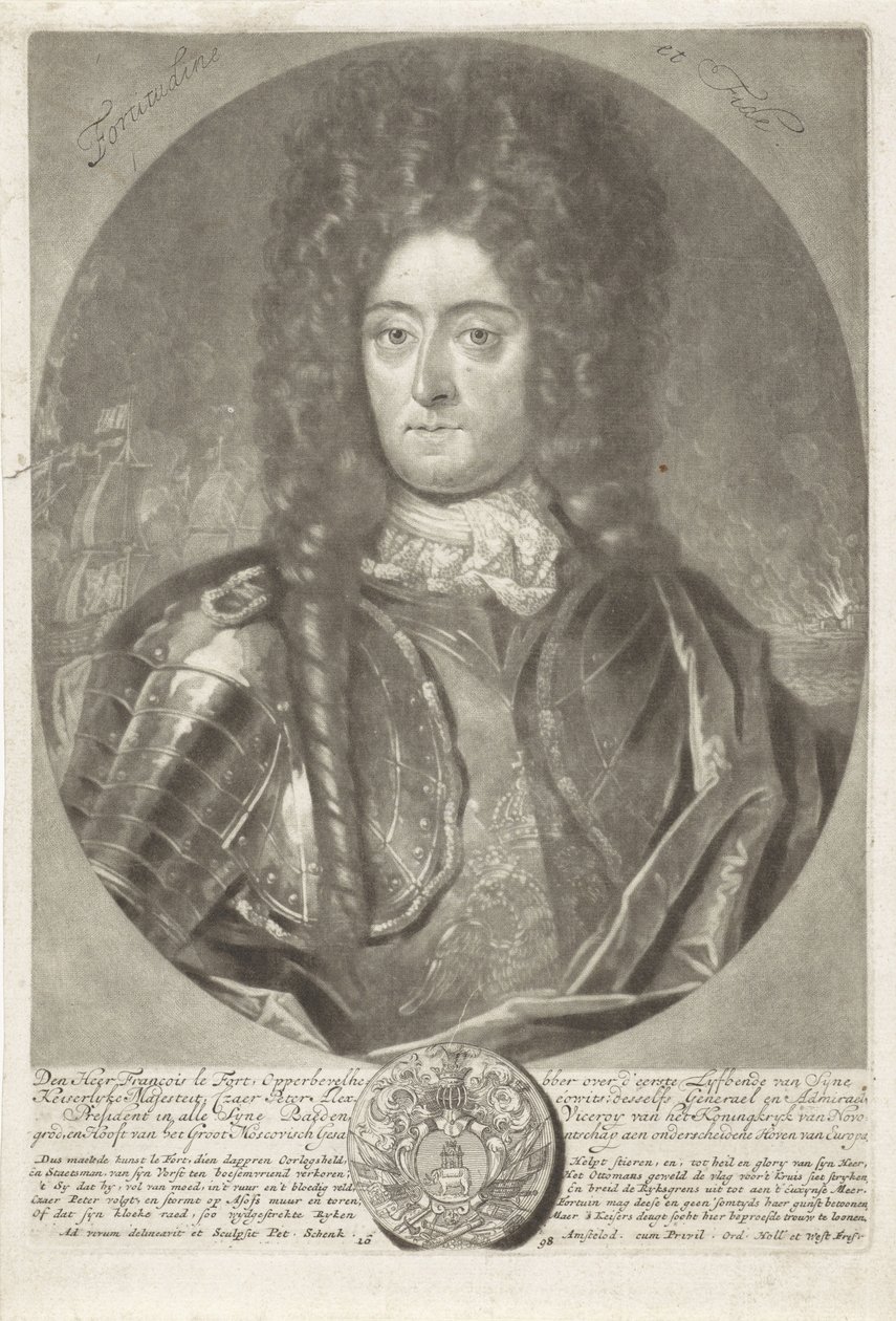 Portrait of General Admiral François Lefort by Peter Schenk