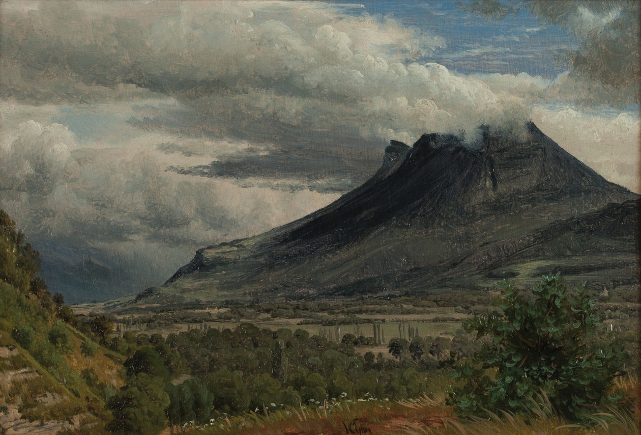 The Granier massif, view taken from the Cluse de Chambéry by Peter Vilhelm Carl Kyhn