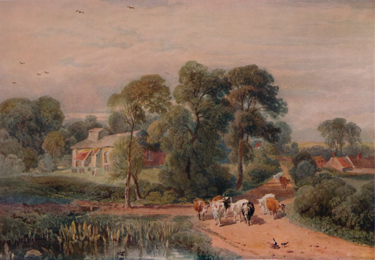 Road Scene with Cattle, 19th century by Peter de Wint