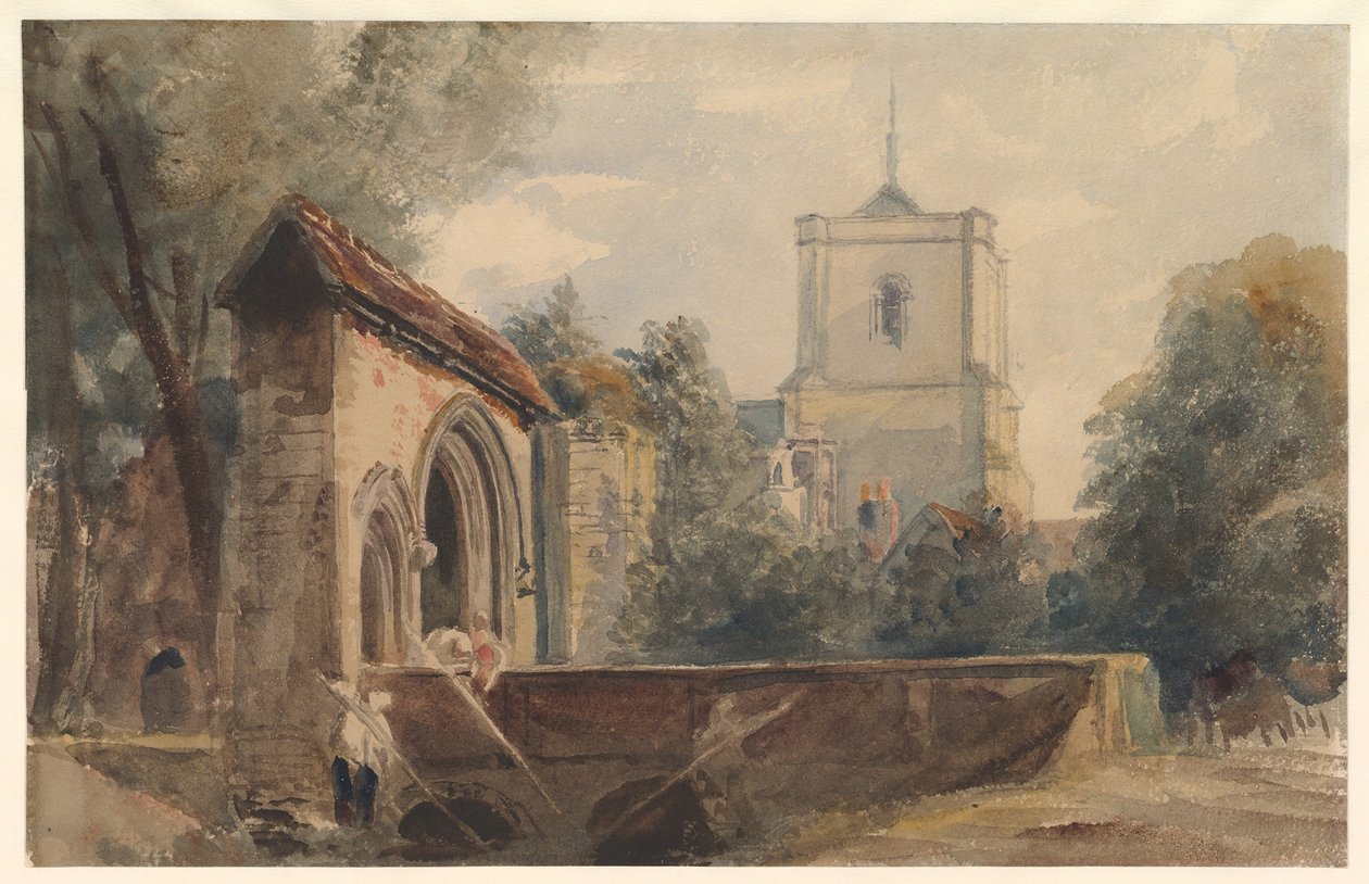 Waltham Abbey, Essex by Peter de Wint