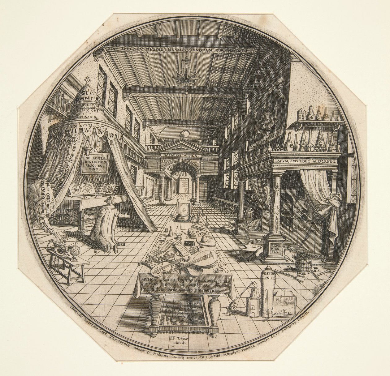 Heinrich Khunrath, Alchemist of Leipzig, In His Library by Peter van der Doort