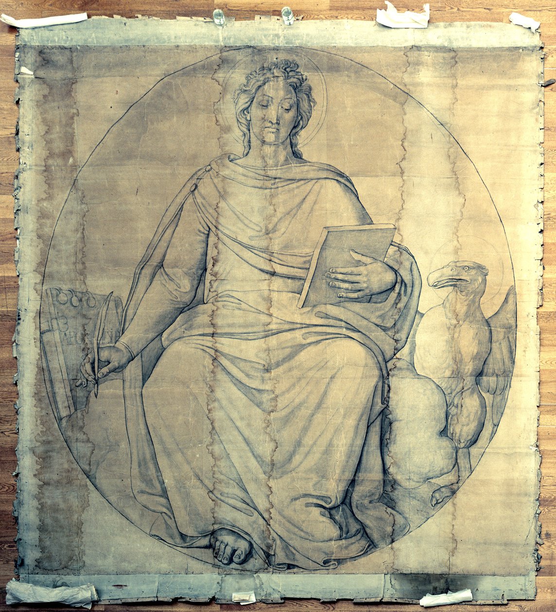 The Evangelist John. Cartoon for the Frescoes of the Ludwigskirche in Munich by Peter von Cornelius