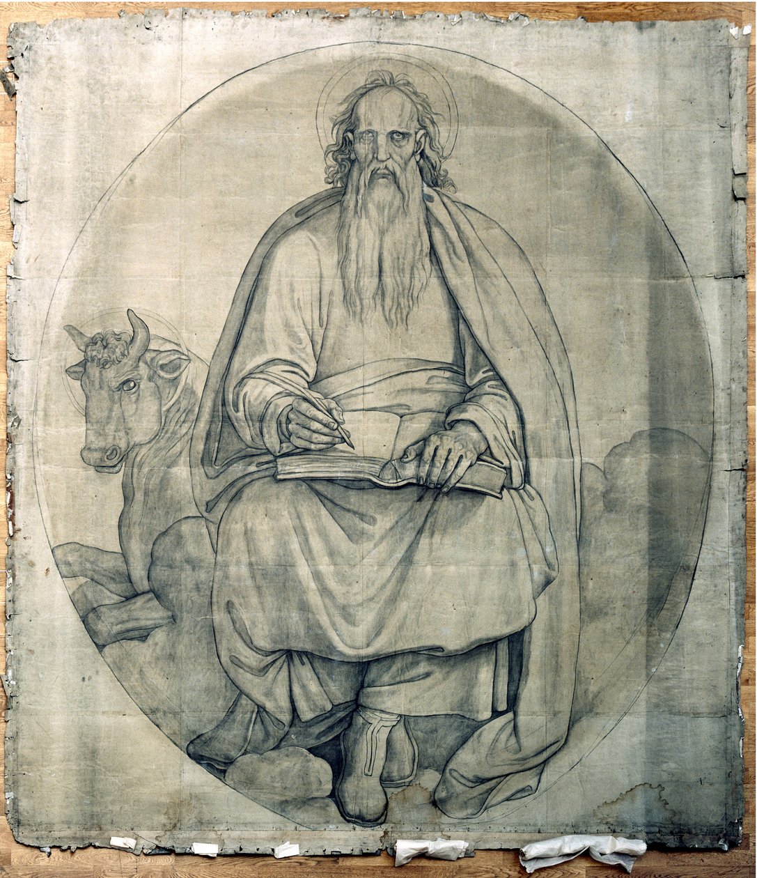 The Evangelist Luke. Cartoon for the Frescoes of the Ludwigskirche in Munich by Peter von Cornelius