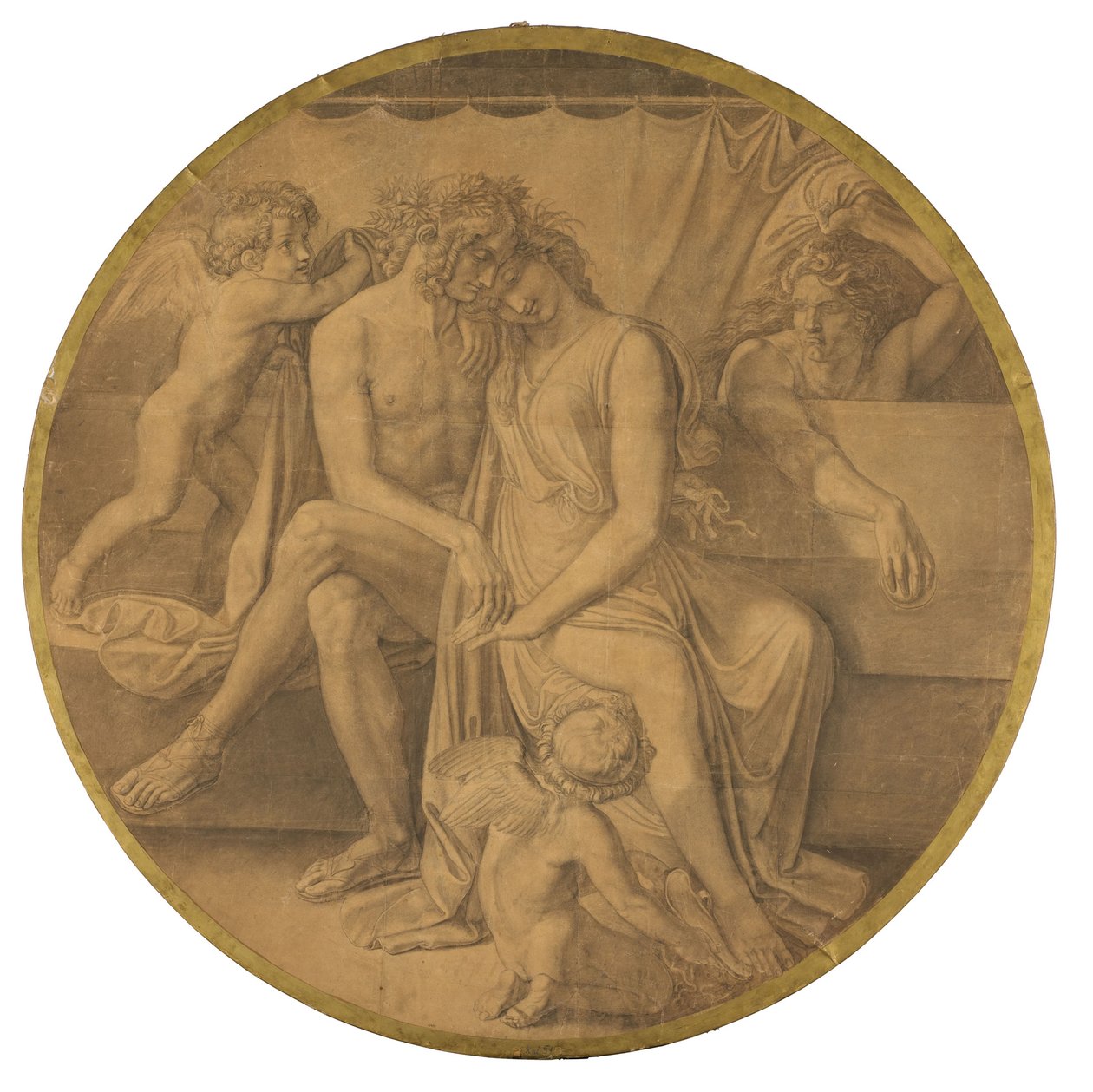 The Wedding of Peleus and Thetis. Cartoon for the Ceiling Paintings of the Munich Glyptothek by Peter von Cornelius
