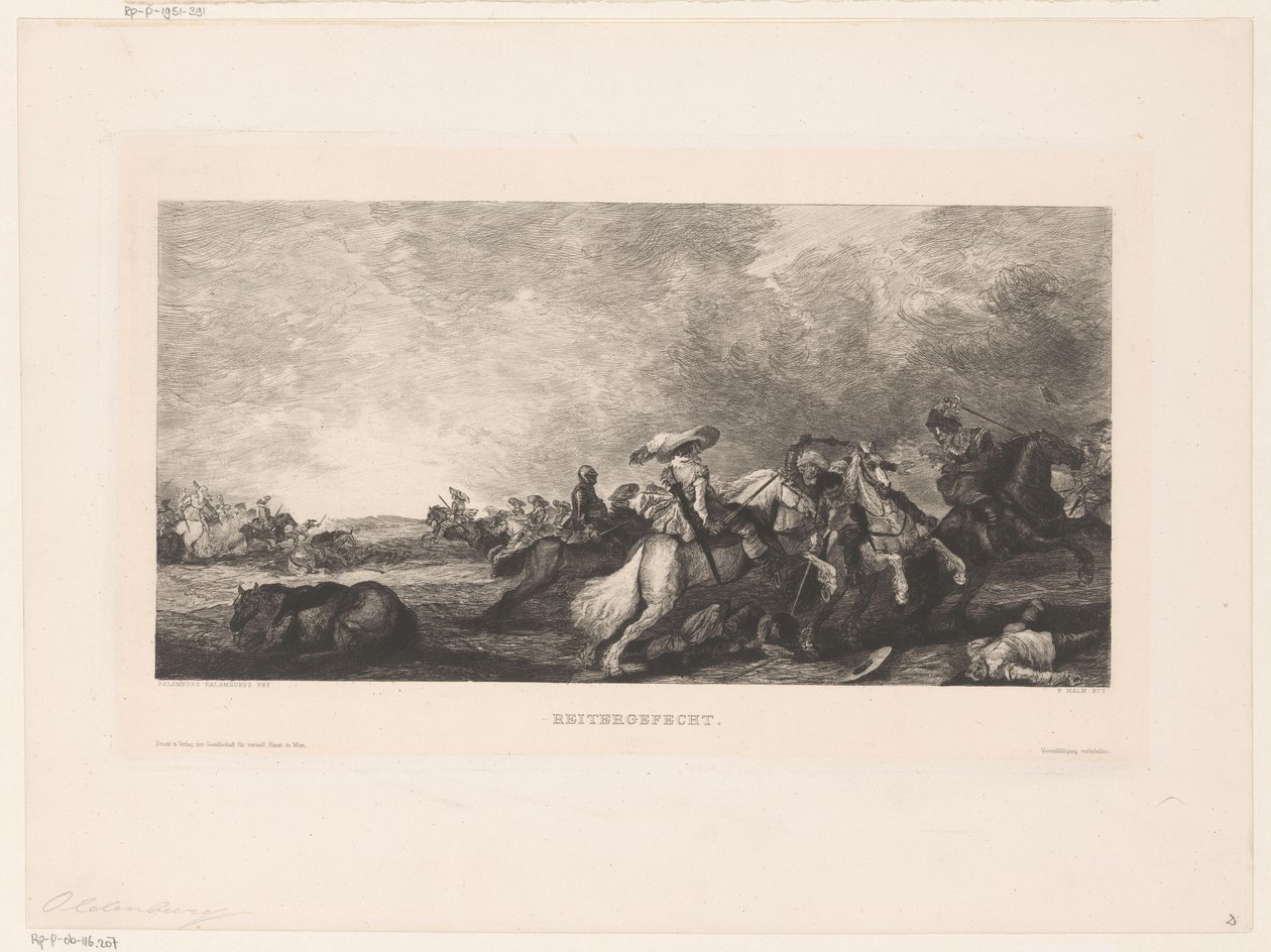 Cavalry Battle by Peter von Halm