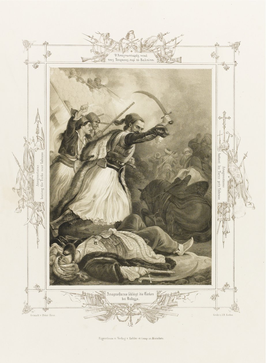 Christos Anagnostaras from the Album of Greek Heroism by Peter von Hess
