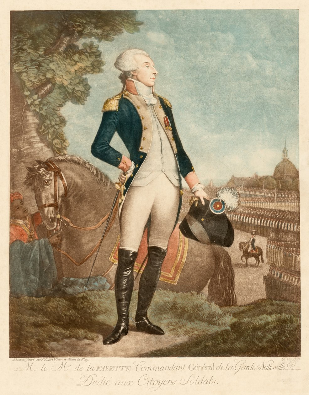 Marquis De Lafayette by Philibert-Louis Debucourt