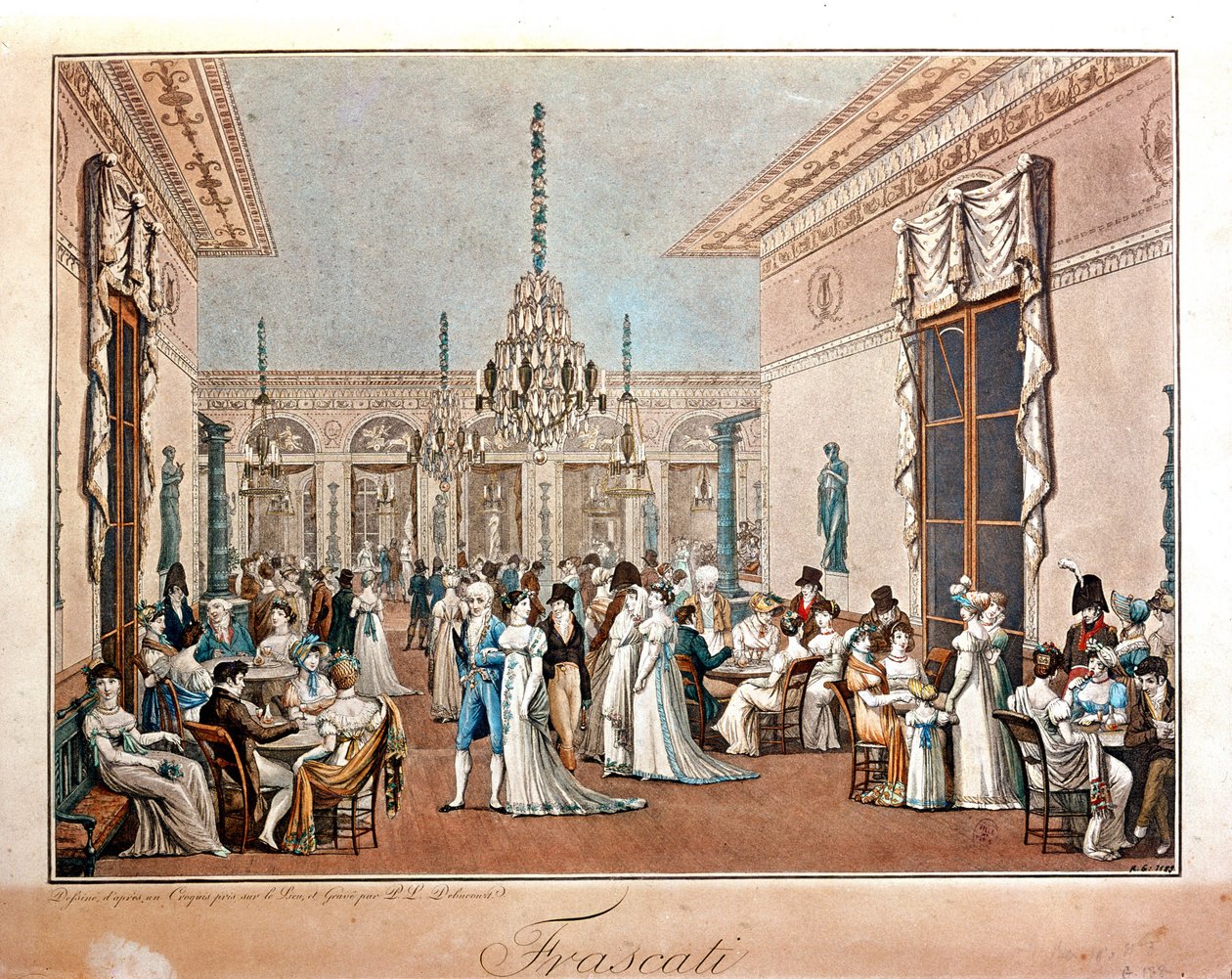 Cafe Frascati by Philibert Louis Debucourt
