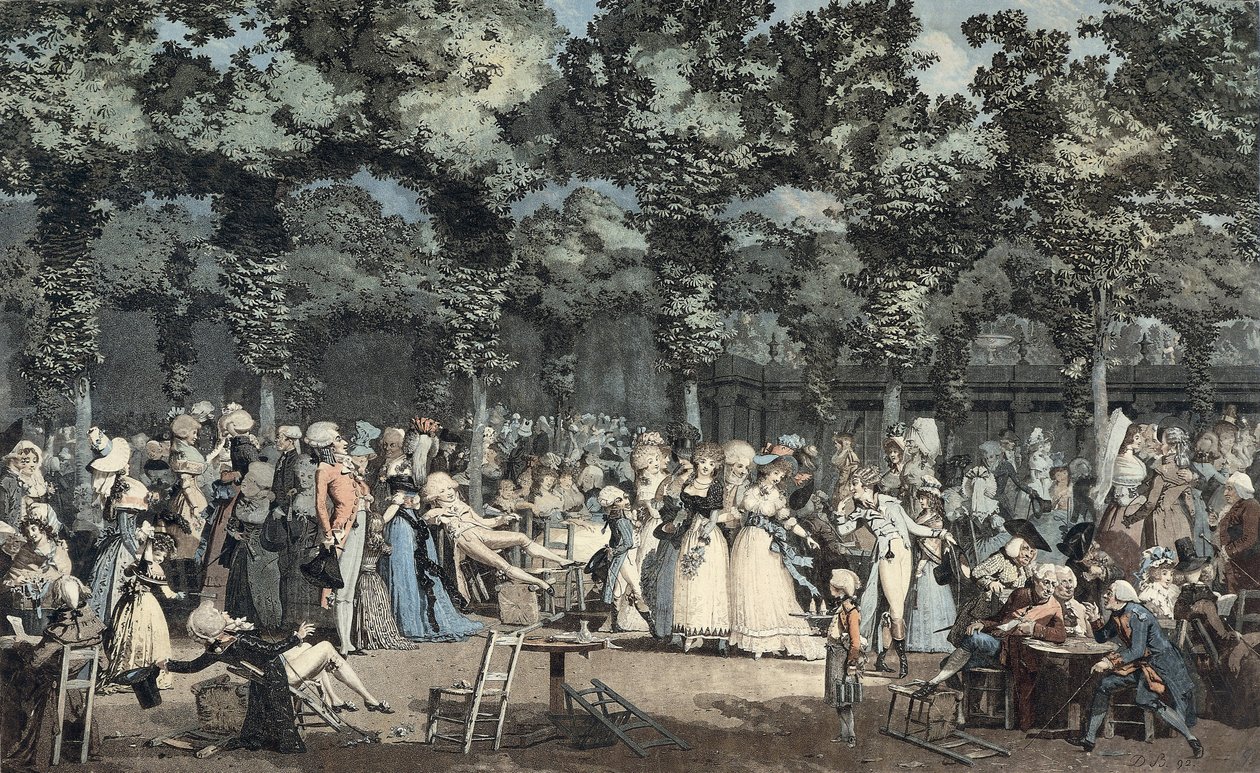The Public Promenade at Palais-Royal by Philibert Louis Debucourt