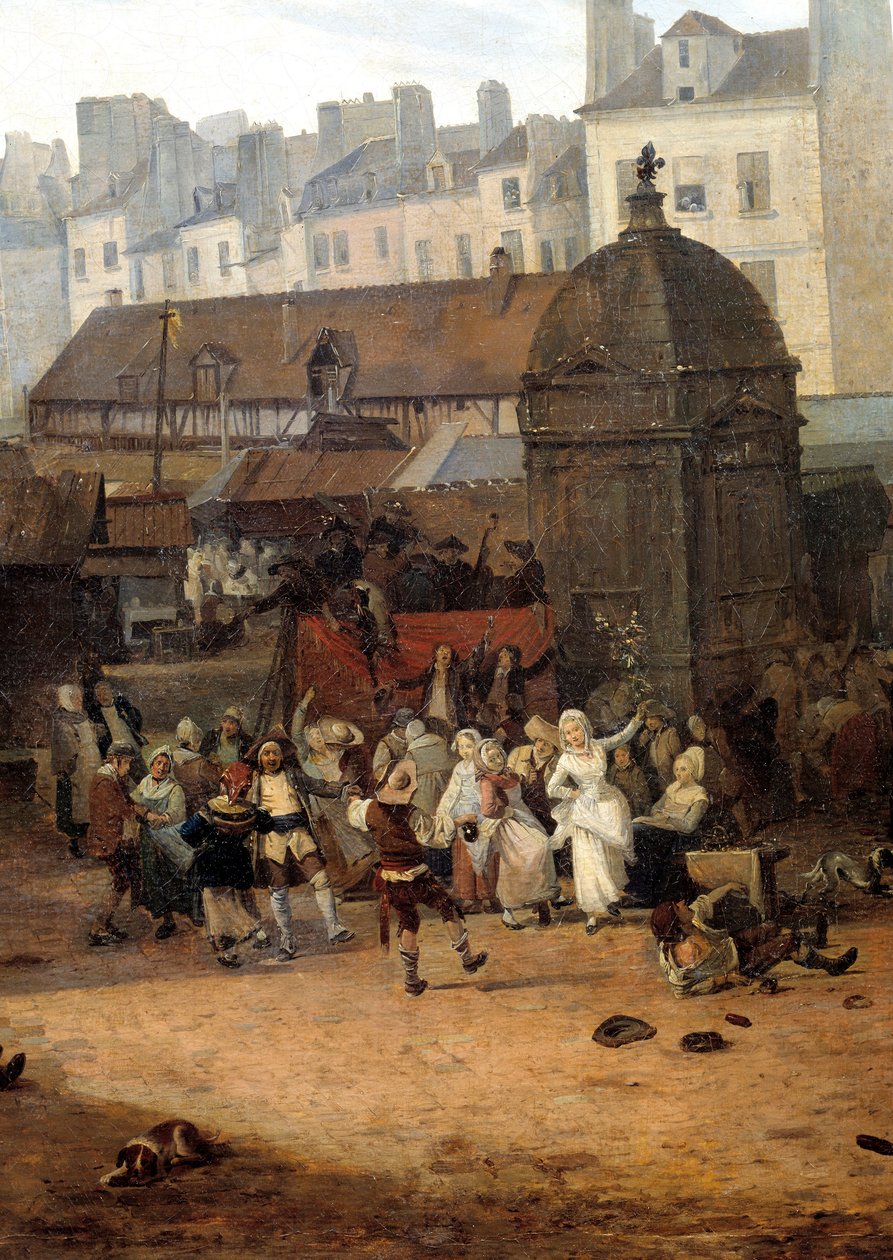Rejoicings Given by the City of Paris aux Halles on 21/01/1782 on the Occasion of the Birth of the Dauphin Louis Joseph of France by Philibert-Louis Debucourt