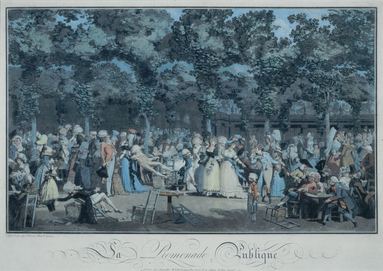 The Public Promenade by Philibert-Louis Debucourt