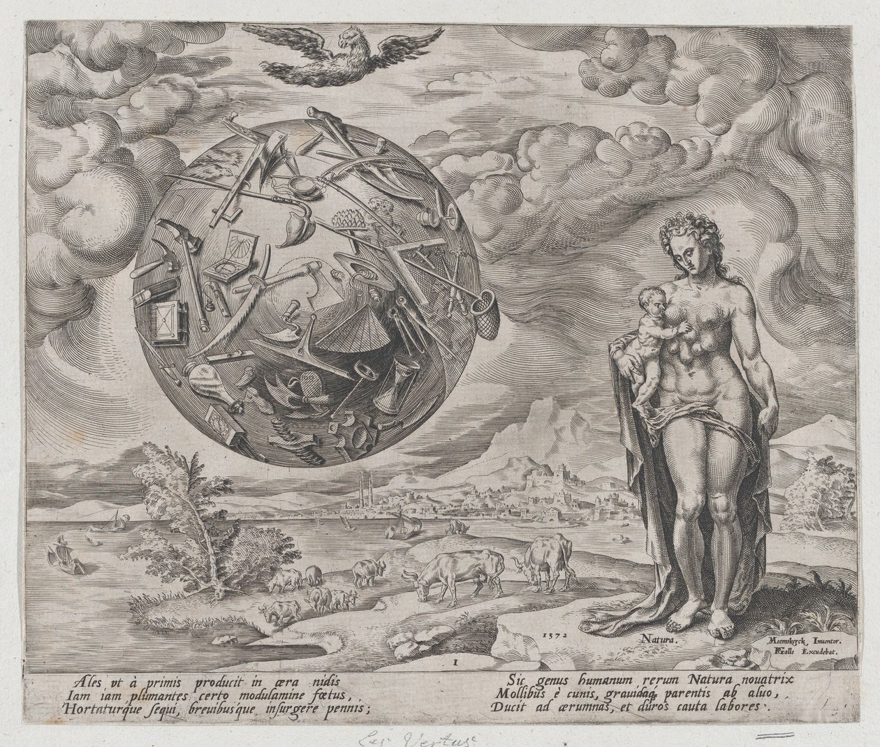 Man Born to Toil, from The Reward of Labour and Diligence, plate 1, 1572 by Philip Galle