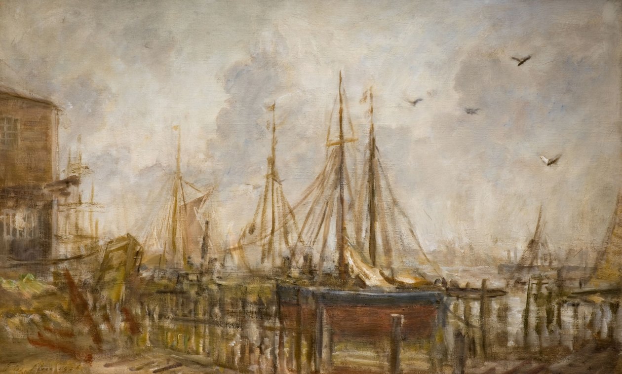A Shipyard, Shoreham, Sussex by Philip Wilson Steer