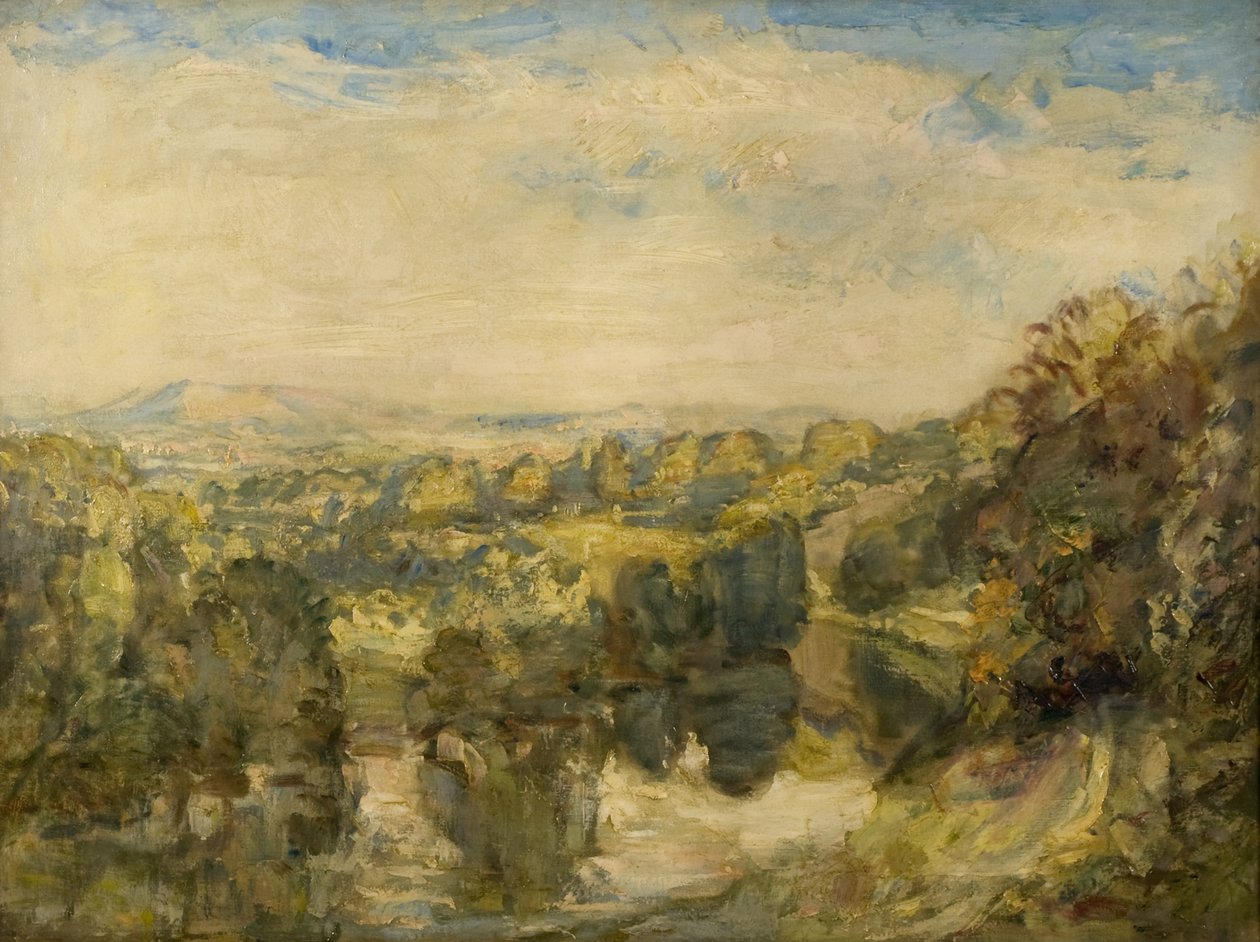 The River Teme, Evening, near Ludlow - The Clee Hills in the Distance by Philip Wilson Steer