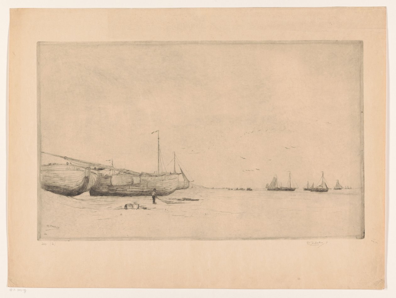 Beach of Scheveningen by Philip Zilcken (signed by artist)