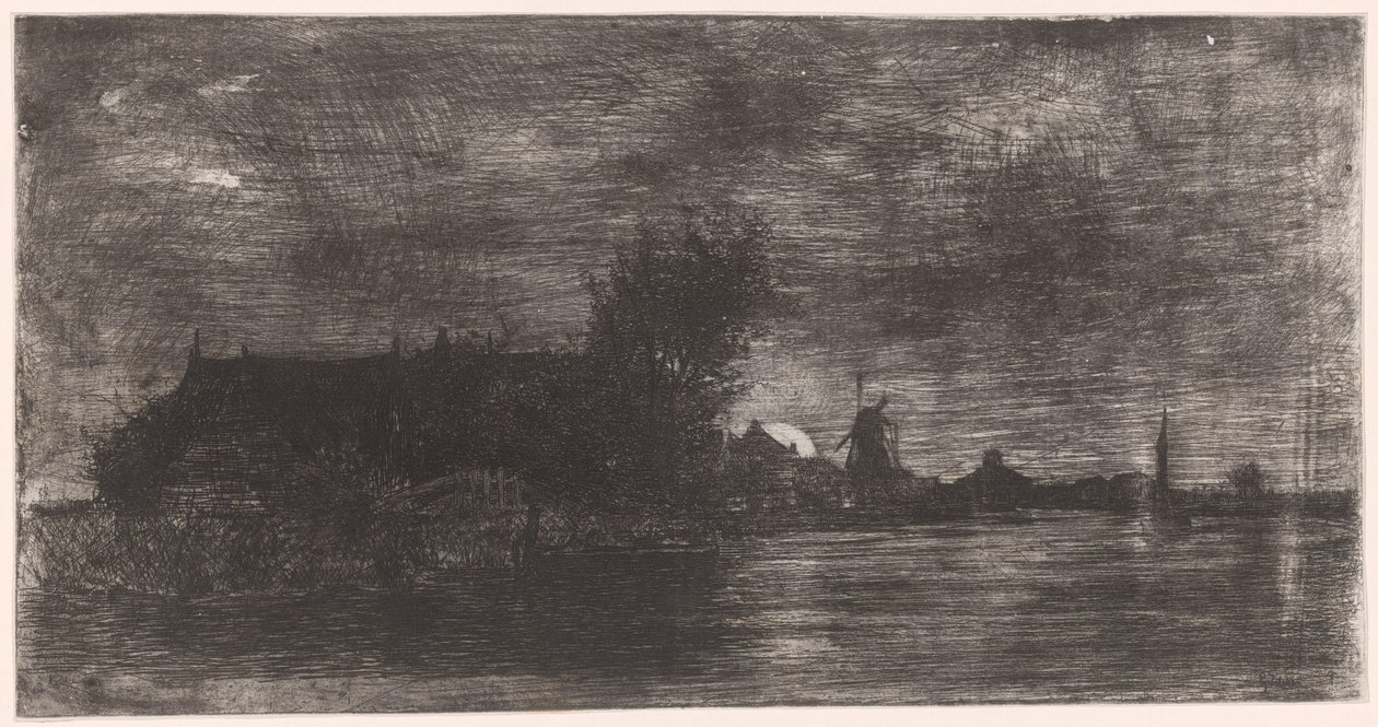 Landscape with Houses and Mill by the Water (original title: Delftshaven) by Philip Zilcken