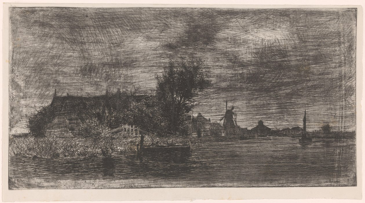 Landscape with Houses and Mill by the Water (original title: Delftshaven) by Philip Zilcken