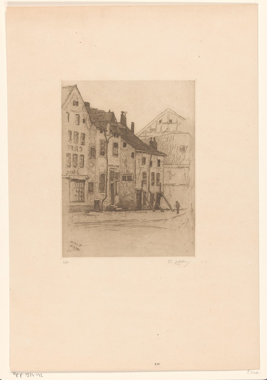 Old houses on Place Verte, Verviers by Philip Zilcken