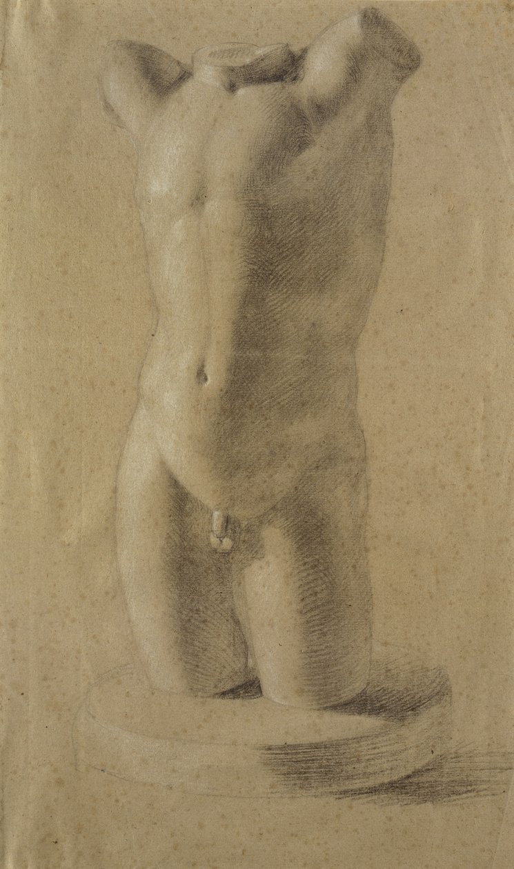 Torso of a Young Man on round plinth by Philipp Otto Runge