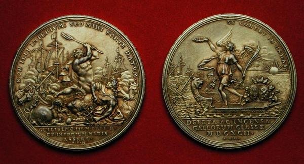 Medal Commemorating the Battle of La Hogue in 1692 by Philipp Heinrich Mueller