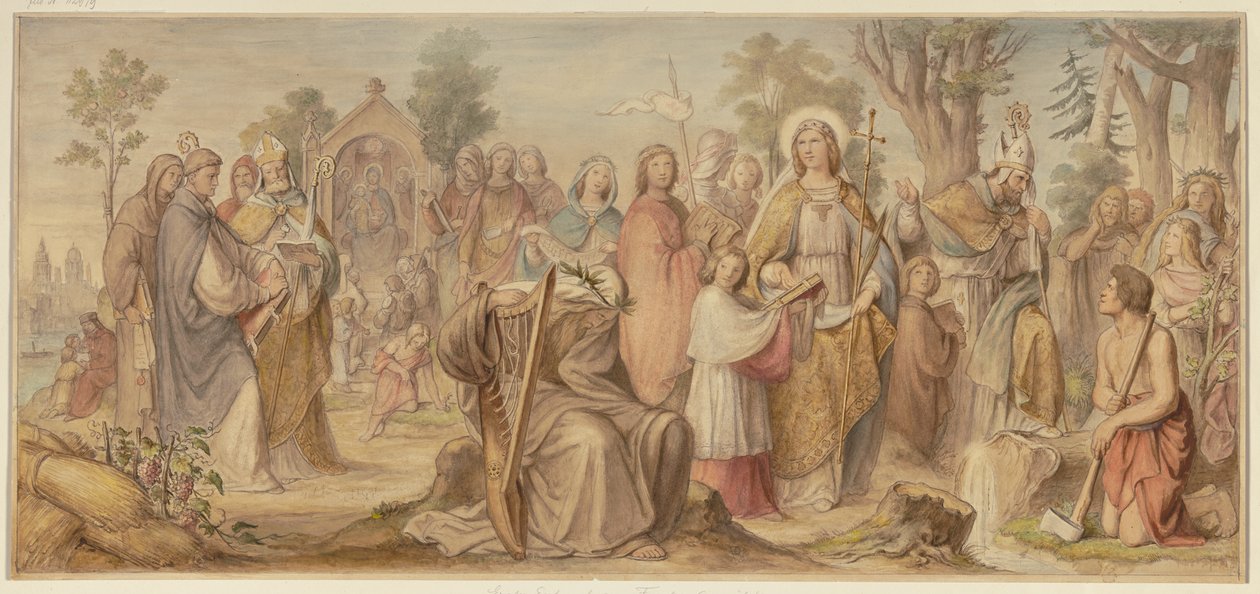 The Introduction of the Arts in Germany through Christianity by Philipp Veit
