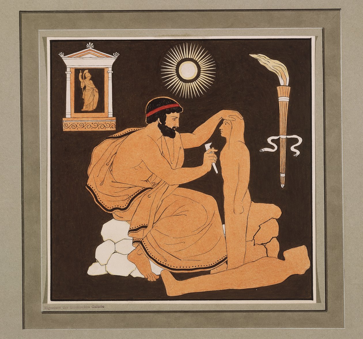 Prometheus Molding Man from Clay by Philipp Veit