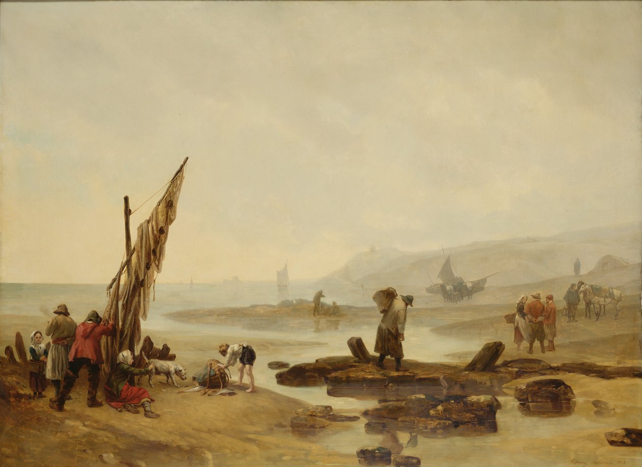 View of Ambleteuse, 1854 by Philippe Auguste Jeanron