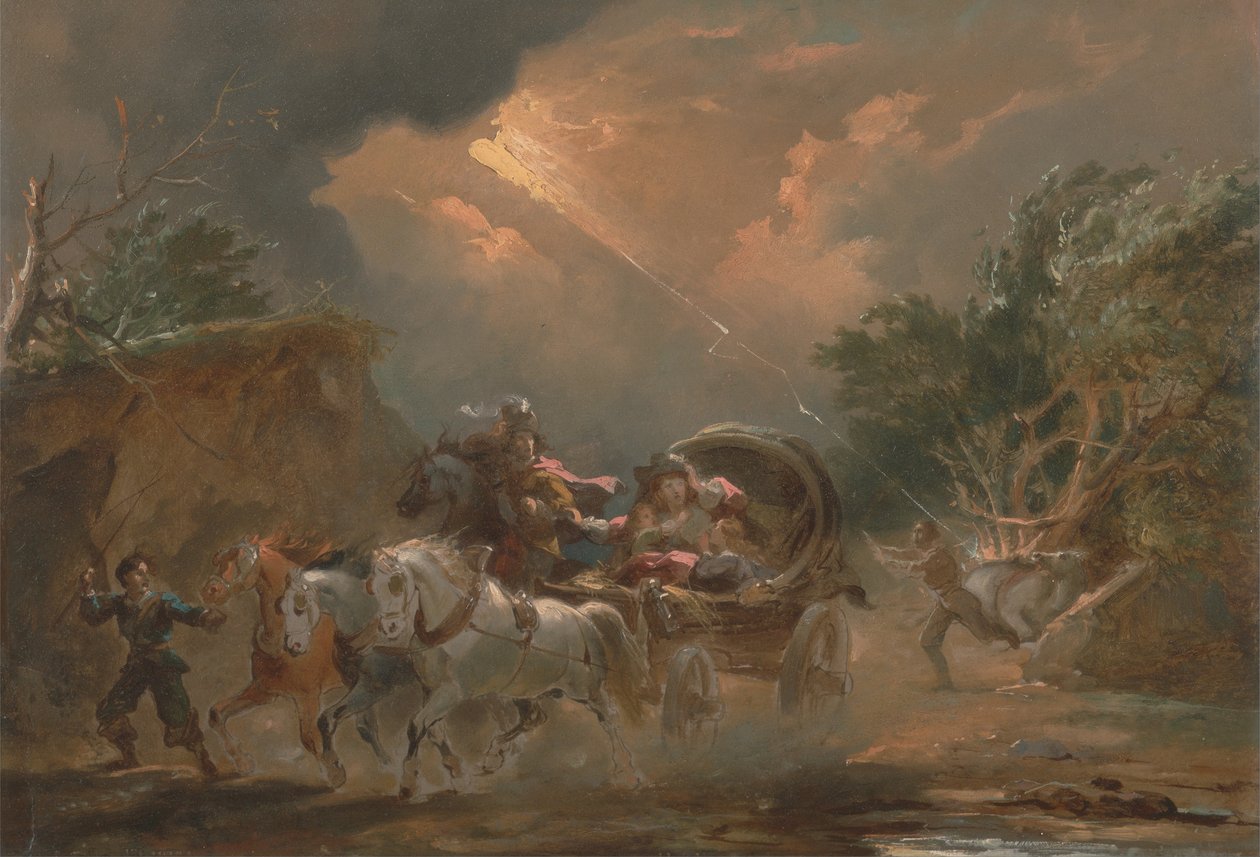 Coach in a Thunderstorm by Philippe-Jacques de Loutherbourg
