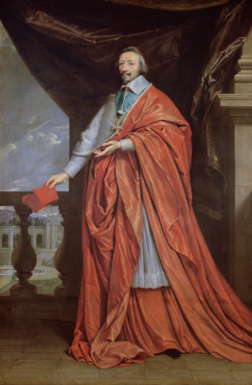 Portrait of Armand-Jean du Plessis, Cardinal Richelieu by Philippe de Champaigne