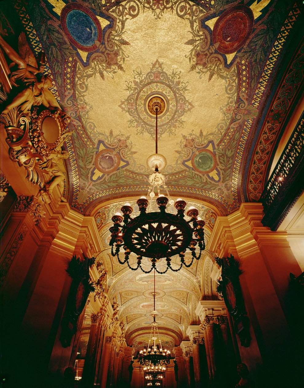 Ceiling of One of the Two Small Salons on Either Side of the Foyer by Philippe Marie Chaperon