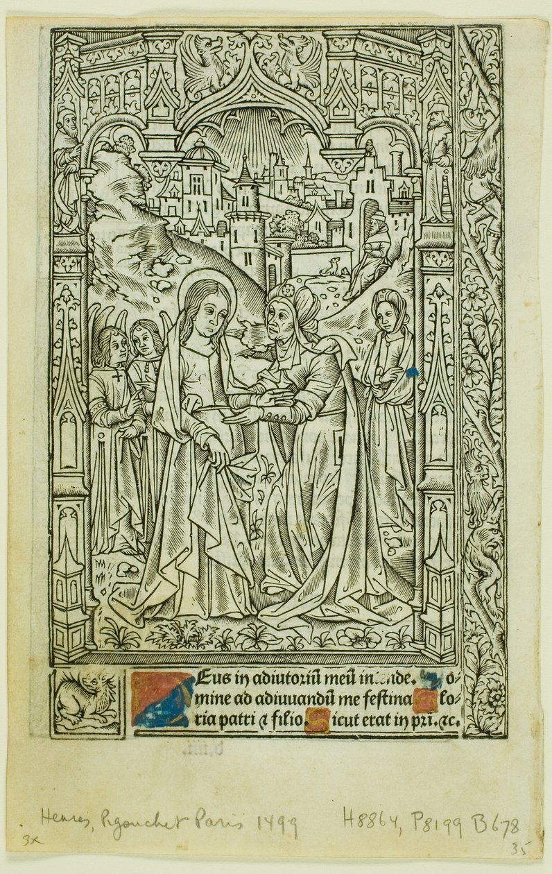 Visitation, from Book of Hours by Philippe Pigouchet