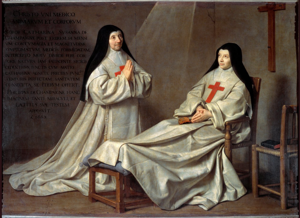 Port Royal: Portrait of Mother Catherine Agnes Arnauld and Sister Catherine de Sainte Suzanne by Philippe de Champaigne