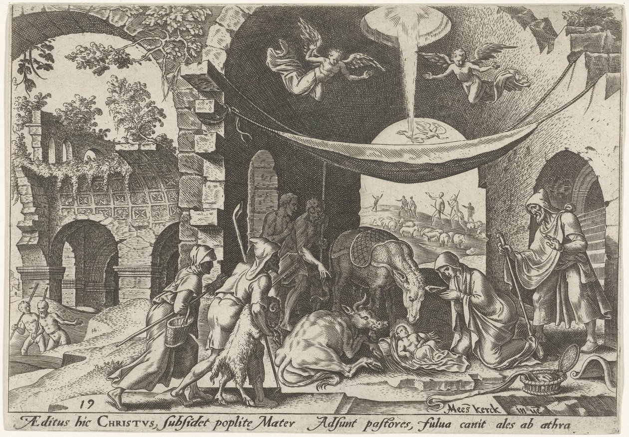 Adoration by the Shepherds (Days of Calamity of the Jewish People series) by Philips Galle