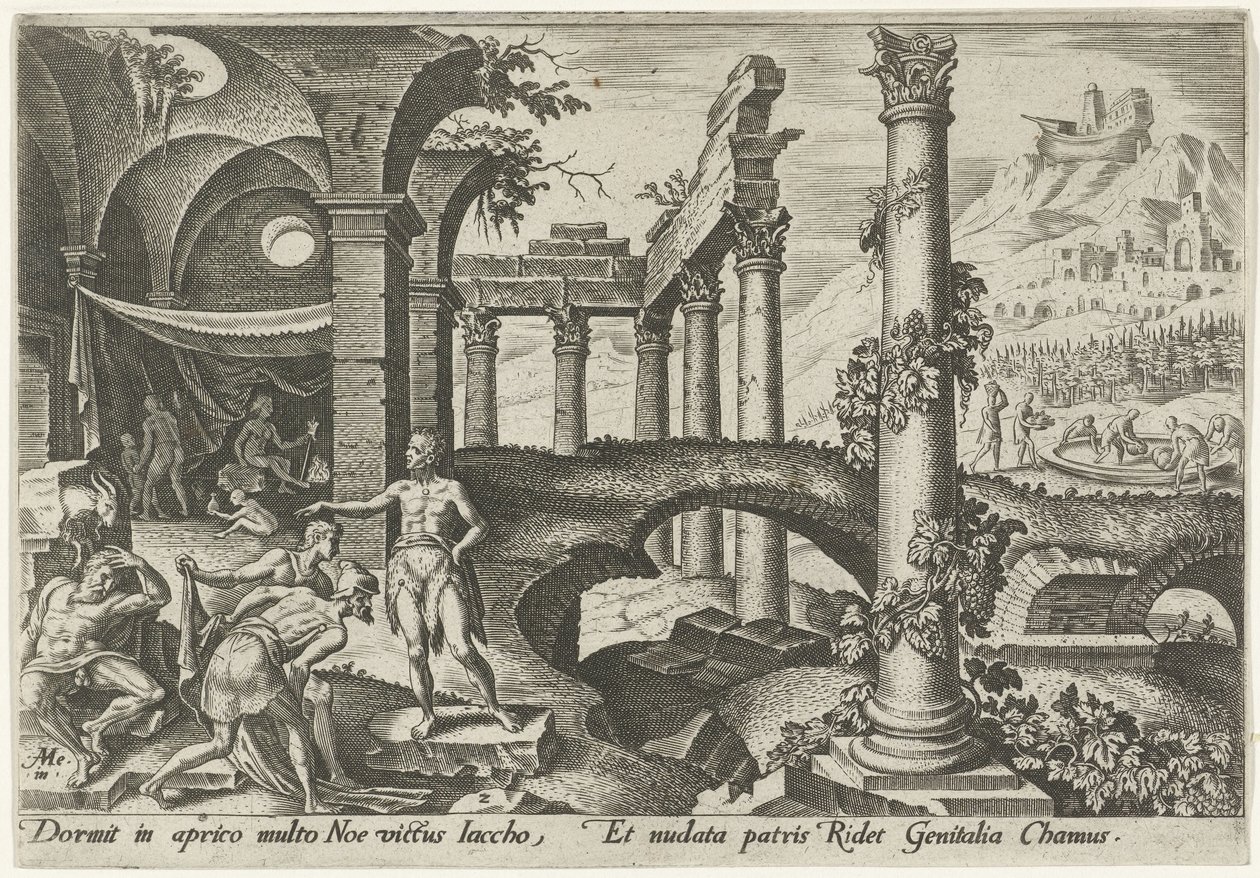 The Drunkenness of Noah (The Days of Calamity of the Jewish People) by Philips Galle